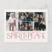 シンプルピースレッドグリーン シーズンポストカード (正面)