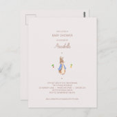 シンプルピーターザラビットバジェット招待状 ポストカード (正面/裏面)