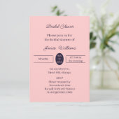 シンプルピーチカスタマイズブライダルシャワー 招待状 (スタンド正面)