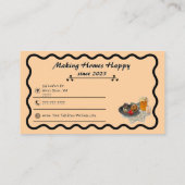 シンプルピーチシャーベットハンドメイドカントリーグッズ 名刺 (裏面)