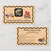 シンプルピーチシャーベットハンドメイドカントリーグッズ 名刺 (正面/裏面)