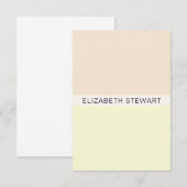 シンプルピーチモダンイエロープロフェッショナル ノートカード (正面/裏面)