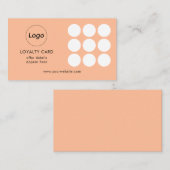 シンプルピーチロゴロイヤリティ 名刺 (正面/裏面)