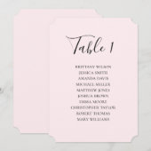 シンプルピ結婚ンク座席表スクリプモダント 招待状 (正面/裏面)