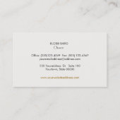 シンプルファッションデザイナーミニマリストブラック 名刺 (裏面)