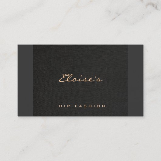 シンプルファッションデザイナーミニマリストブラック 名刺 (正面)