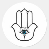 シンプルファテモダンマのハムザハンドオブファティマ ラウンドシール (正面)