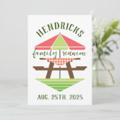 シンプルファミリモダン懇親会招待状 招待状 (スタンド正面)