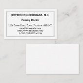 シンプルファミリードクター名刺 名刺 (正面/裏面)