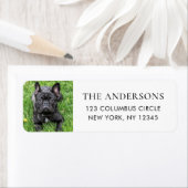 シンプルファミリードッグ差出人住所ラベル ラベル (インサイチュ)