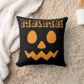 シンプルファミリーハロウィンマオレンジカボチャ クッション (ブランケット)
