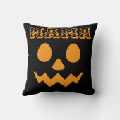 シンプルファミリーハロウィンマオレンジカボチャ クッション (裏面)