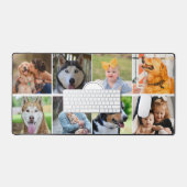 シンプルファミリーペット8フォトコラージュカスタム デスクマット (キーボード&マウス)