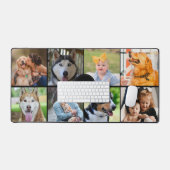 シンプルファミリーペット8フォトコラージュカスタム デスクマット (キーボード&マウス)