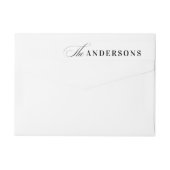 シンプルファミリー名ミニマル差出人住所ラベル ラップアラウンドラベル (裏面)