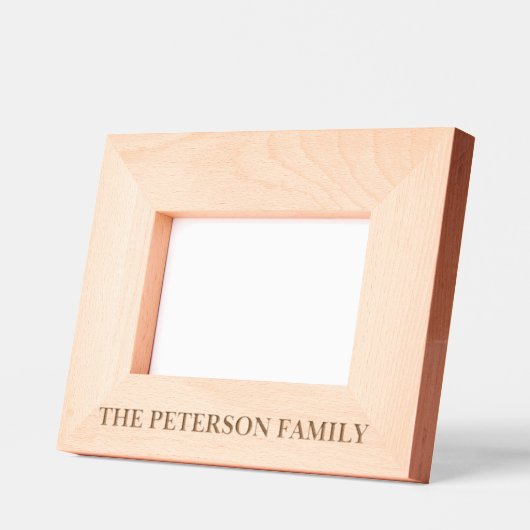 シンプルファミリ名刻印木枠 レーザー彫刻フレーム (左)