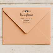 シンプルファミリ名手書きスタイルハート セルフインキングスタンプ