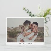 シンプルファンシー書結婚黒文字 サンキューカード (スタンド正面)