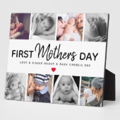 シンプルファースト母の日の写真コラージュ記念 フォトプラーク (側面)