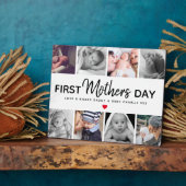 シンプルファースト母の日の写真コラージュ記念 フォトプラーク (側面)