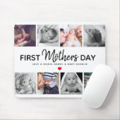 シンプルファースト母の日の写真コラージュ記念 マウスパッド (マウス)