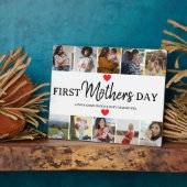 シンプルファースト母の日写真コラージュ フォトプラーク (側面)