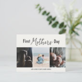 シンプルファースト母の日写真コラージュ ポストカード (スタンド正面)