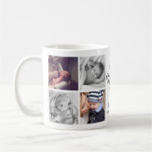 シンプルファースト母の日写真コラージュ |ママ コーヒーマグカップ (左)