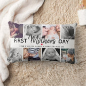 シンプルファースト母の日写真コラージュ |ママ ランバークッション (ブランケット)