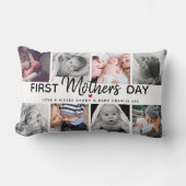 シンプルファースト母の日写真コラージュ |ママ ランバークッション (正面)