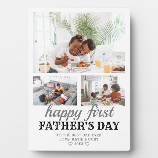 シンプルファースト父の日の最高のパパ3 Photo フォトプラーク (正面)