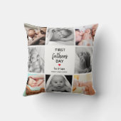 シンプルファースト父の日写真コラージュ |パパ クッション (裏面)