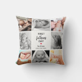 シンプルファースト父の日写真コラージュ |パパ クッション (正面)