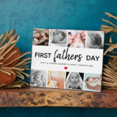 シンプルファースト父の日写真コラージュ |パパ フォトプラーク (側面)