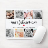 シンプルファースト父の日写真コラージュ |パパ マウスパッド (マウス)