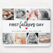 シンプルファースト父の日写真コラージュ |パパ マウスパッド (正面)