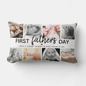 シンプルファースト父の日写真コラージュ |パパ ランバークッション (正面)