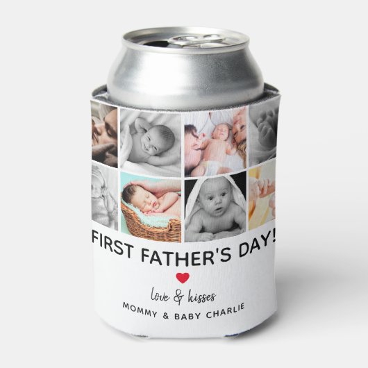 シンプルファースト父の日写真コラージュ |パパ 缶クーラー (缶正面)