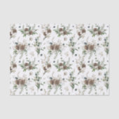 シンプルファームハウスグリーナリーウォーターカラークリスマス 薄葉紙 (正面)