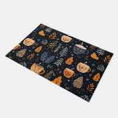 シンプルファームハウス紅葉の葉のパターン ドアマット (アングル)