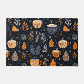 シンプルファームハウス紅葉の葉のパターン ドアマット (正面)