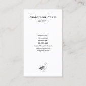 シンプルファームフレッシュガチョウ卵バーティカル 名刺 (裏面)