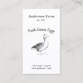 シンプルファームフレッシュガチョウ卵バーティカル 名刺 (正面)