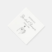 シンプルフィンガーリングや輪ブライダルシャワーナプキンス スタンダードカクテルナプキン (角)