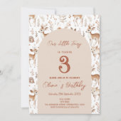 シンプルフェアリー子供の誕生日パーティー 招待状 (正面)