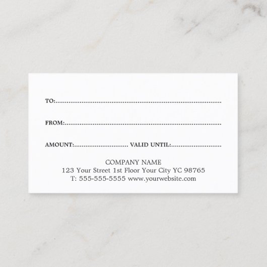 シンプルフェイクエレガントシルバーブラック美しい 割引カード (裏面)