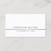 シンプルフェイクエレガントシルバーライン弁護士 名刺 (正面)