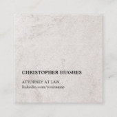 シンプルフェイクエレガント石の弁護士 スクエア名刺 (正面)
