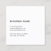 シンプルフェイクエレガント石の弁護士 スクエア名刺 (裏面)