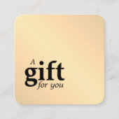 シンプルフェイクエレガント金ゴールド美しいサロンギフト スクエア名刺 (正面)